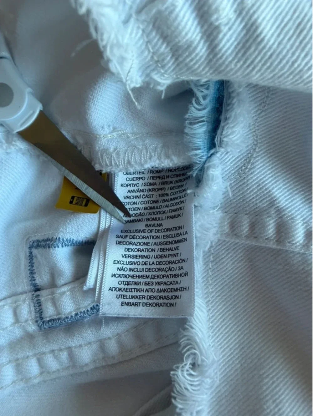 Polo Ralph Lauren White Patchwork Distressed Cropped Denim Jacket 2T